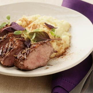 L&#039;Onglet de bœuf à l&#039;échalote et sa purée maison Visuel